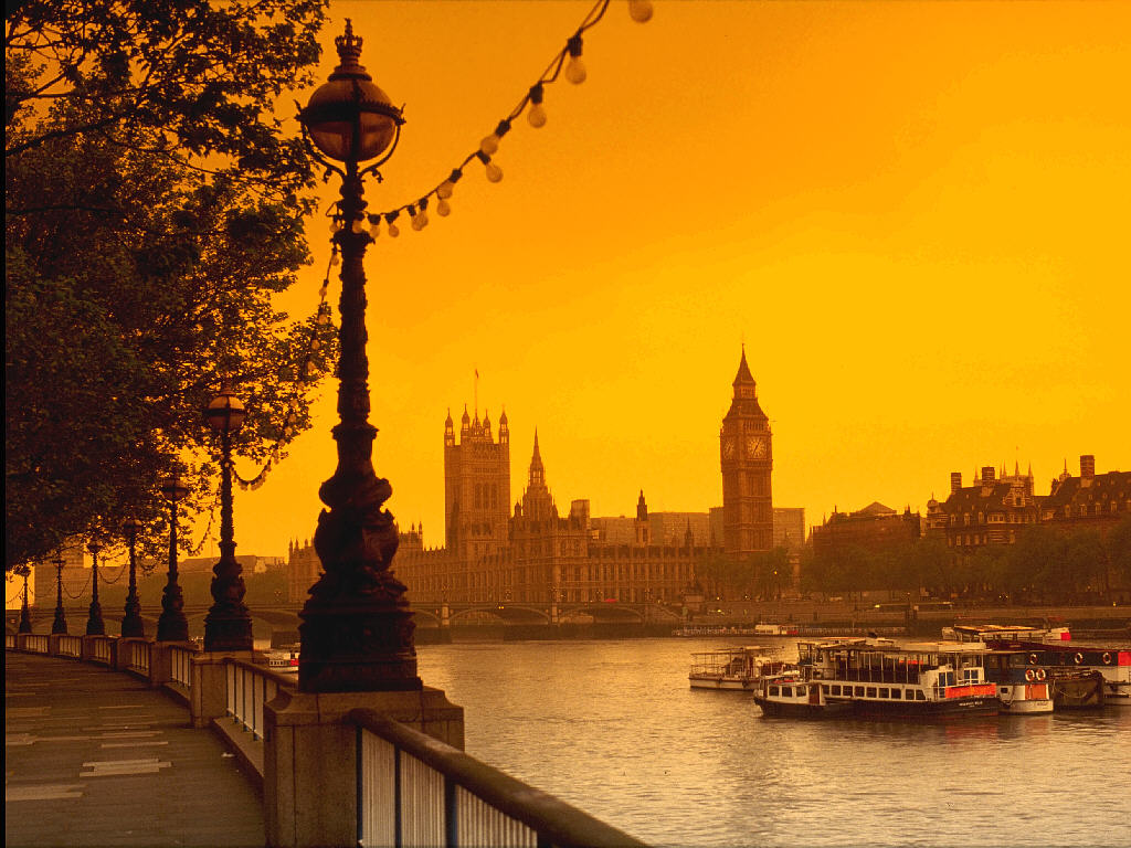 London Yellow Background Wallpaper