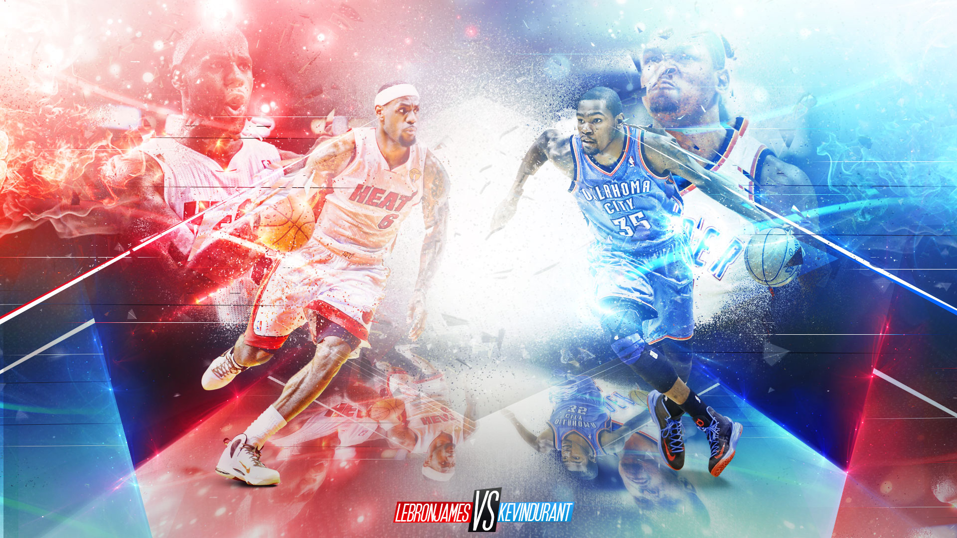 LeBron James vs Kevin Durant Wallpaper