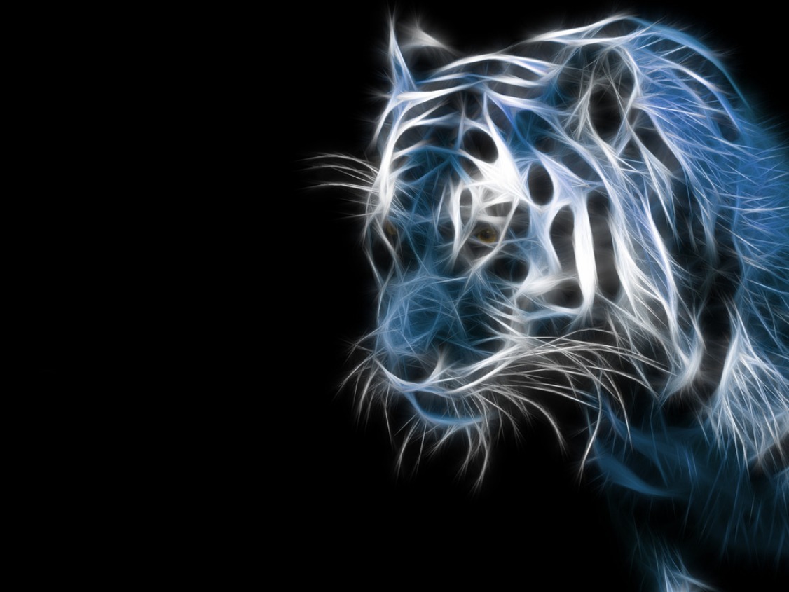cool tiger glow wallpaper