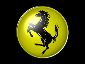 Black And Yellow Logo Ferrari