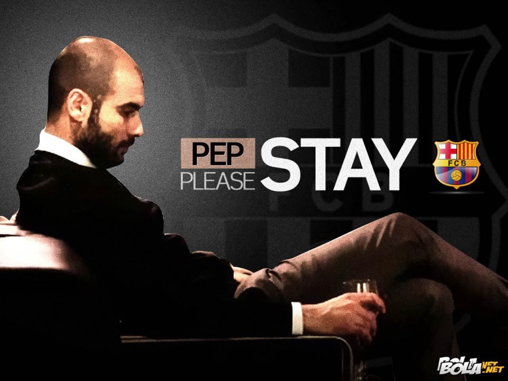 Wallpaper Pep Please Stay At Barca