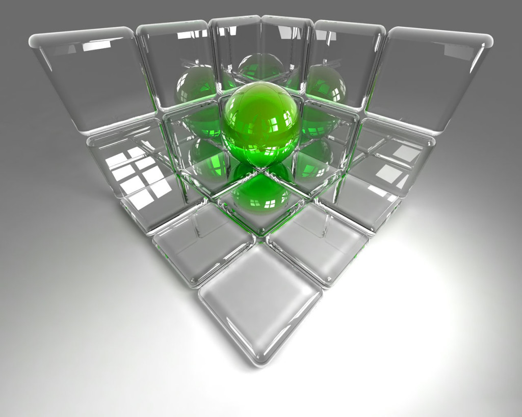 Glass 3D Computer Wallpaper