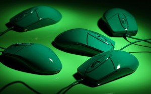 Green Computer Mouse