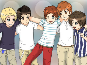 One Direction Caricature Wallpaper