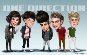 One Direction Caricature Wallpaper HD