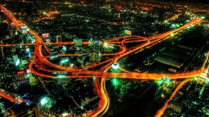 City Nightways Wallpaper HD