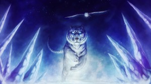 White Tiger And Owl Wallpaper